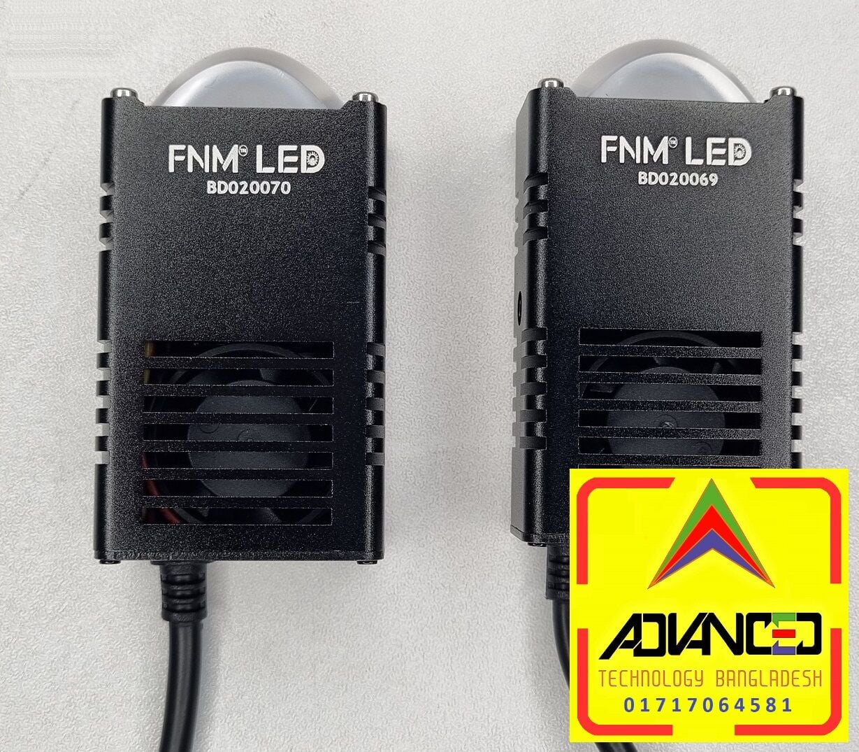 Picture of FNM C1 LED Fog Light (2 pieces). 1 Year Warranty. Brightest Light in Market. (Two Color : White and Yellow)(40W/4500LM per pair)(High/Low Beam). Authorized Seller In Bangladesh