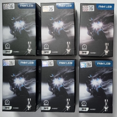 Picture of FNM M8 LED Yellow + White Light. 1 Year Warranty. (H4 Socket)(1piece)(30W/ 3200LM)(Yellow + White Light)(High/Low Beam). For Motorcycle. Authorized Seller In Bangladesh