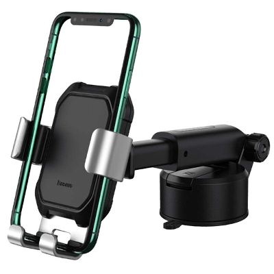 Picture of Baseus Tank gravity car mount holder with suction base Tarnish Black