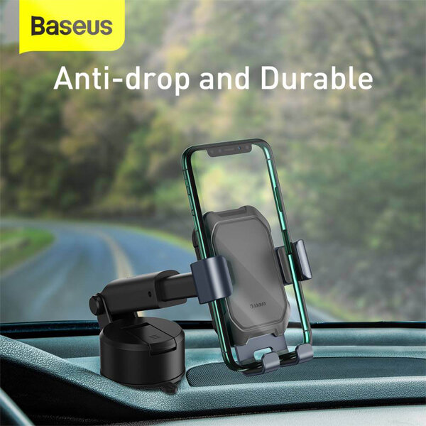 Picture of Baseus Tank gravity car mount holder with suction base Tarnish Black