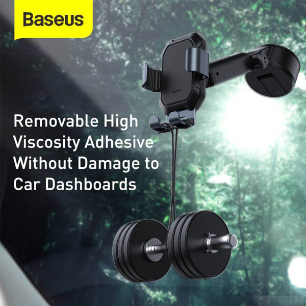 Picture of Baseus Tank gravity car mount holder with suction base Tarnish Black