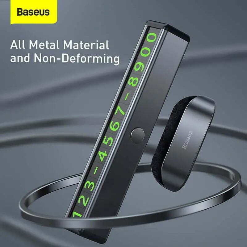 Picture of BASEUS Square Bar Temporary Parking Number Plate with Base