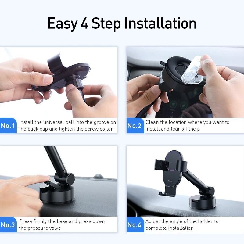 Picture of Baseus Simplism Gravity Car Mount Smart Phone Holder with Suction Base