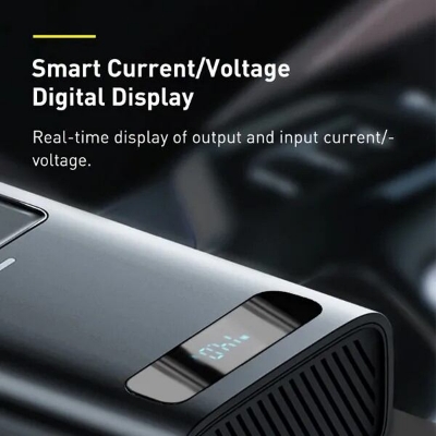 Picture of Baseus Power Inverter 150W DC 12V to AC 110V Auto Power Invertor Dual AC Port & Dual USB Port Power Station