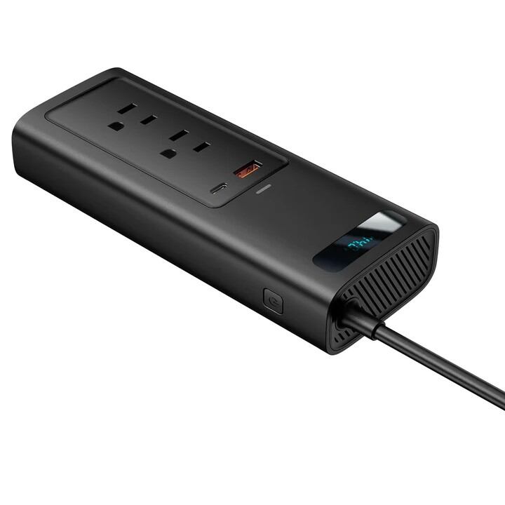 Picture of Baseus Power Inverter 150W DC 12V to AC 110V Auto Power Invertor Dual AC Port & Dual USB Port Power Station