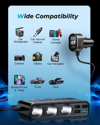 Picture of JOYROOM 154W Multi-Port Car Cigarette Lighter Car Charger