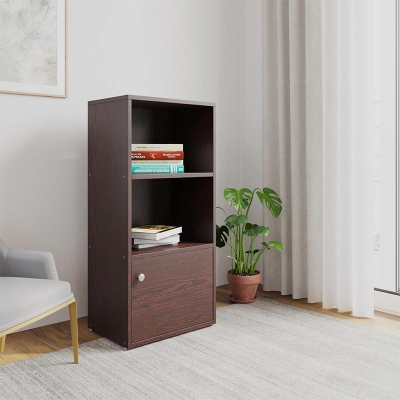 Picture of Furnix Furniture 3 Shelf Bookcase With Adjustable Storage Shelves Floor Standing Unit Furniture & Decor