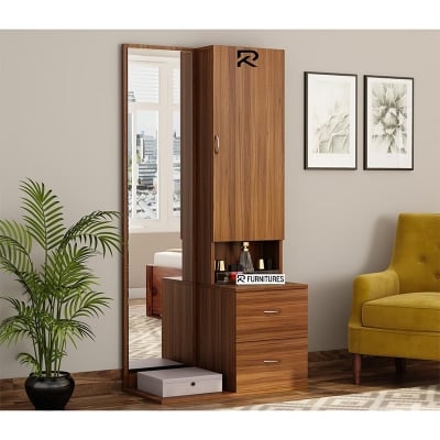 Picture of Furnix Upscaled Quality Engineered Wood Dressing Table with Cabinet and Pull Out Drawers