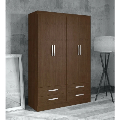 Picture of RK MDF 4 Part Almirah or Wardrobe With 4 Drawers-Antique White