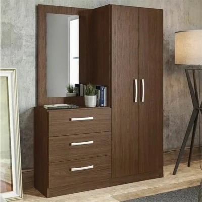 Picture of RK  Stylish Almirah with Dressing Table Vanity Dresser and Cupboard - Vintage Choice - To Experience Greatness-Antique White