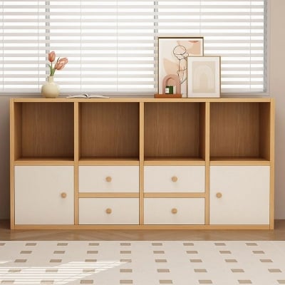 Picture of Furnix Engineered Wood Bookshelf Storage Cabinet Organize Size: L48 XH24