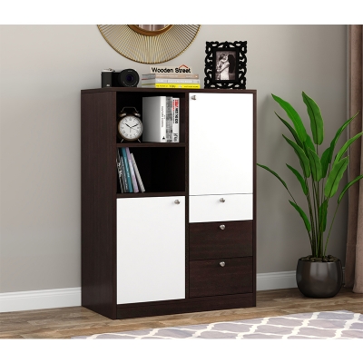 Picture of Furnix Special Design Engineered Wood Kitchen Cabinet and Sideboard with Frosty White Drawers