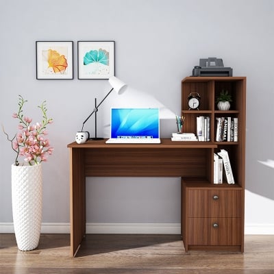 Picture of Furnix Modern Home Office Desk with Storage Shelf for Adults