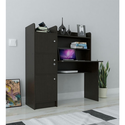 Picture of Furnix 3 Door Engineered Wood Office Table for Wo from Home & Study Table for Adults