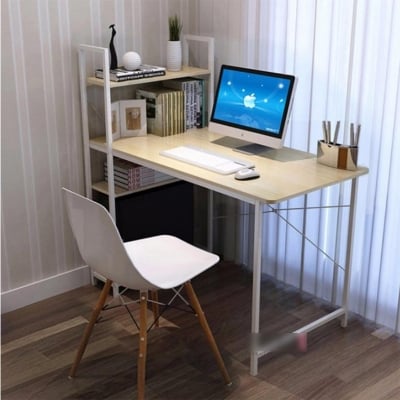 Picture of Furnix Home Office Computer Desk with Wooden Storage Shelf – 48 Inches 