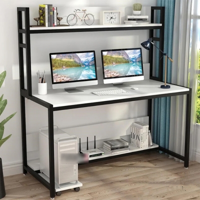 Picture of Furnix Home Office Desk with High Tower Shelf for Bedroom