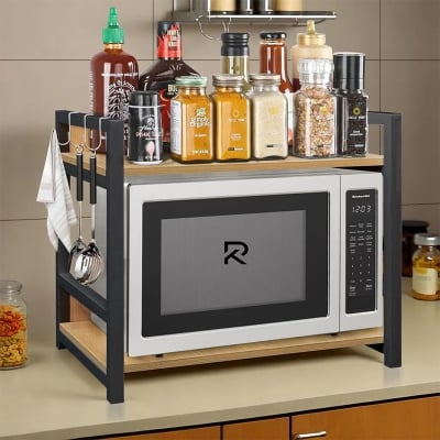 Picture of Furnix 2 Layer Multifunctional Rack Crafted with Engineered Wood & Metal