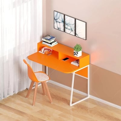 Picture of Furnix Exceotional Quality Metal Body Reading ,Study and Writing Table with Integrated Bookcase Shelf