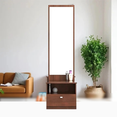 Picture of Furnix Special Dressing Table with Large Rack Shelf & Storage Drawer | Modern Makeup Vanity Table for Bedroom