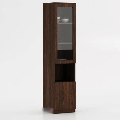 Picture of Furnix Multipurpose Wooden Shelf Cabinet with Glass Door