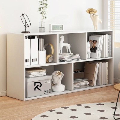 Picture of Furnix Engineered Wood 5 Layers Bookshelf Storage Wooden Rack with Multiple Storage Compartments