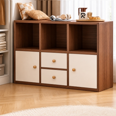 Picture of Furnix Engineered Wood 6 Layers Bookshelf Storage Cabinet Wooden Rack Display Shelf.Size: L36XH24X10