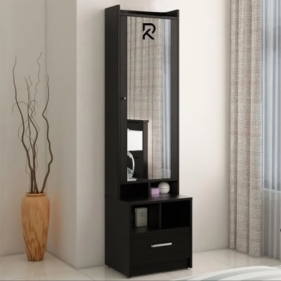 Picture of Furnix Black Dressing Table With Drawer   dressing table multicolor