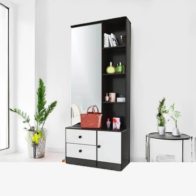 Picture of Furnix New Melamine Board Black Dressing Table With Drawers by Furnitures multicolor