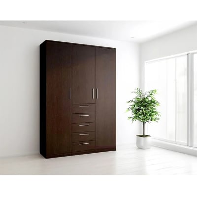 Picture of RK 3 Door 5 Drawer Almirah or Cupboard Made of MDF Laminated Board - Exclusive Experience-Multicolor