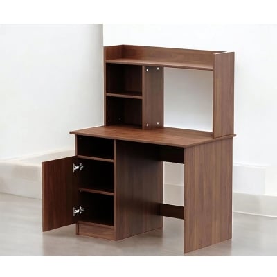 Picture of Furnix Modern Home Office Desk with Storage Shelf-Antique