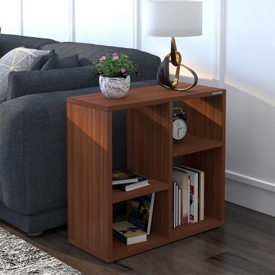 Picture of Furnix Engineered Wood Bed Side Table Stand for Living Room Cherry
