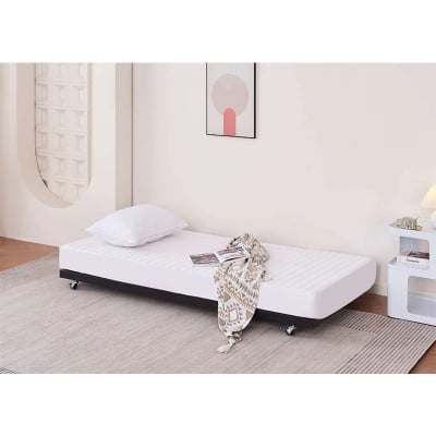 Picture of Furnix Metal Single Bed with Wheels – Durable Steel Frame Bed