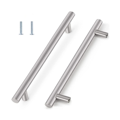 Picture of Furnix Modern Brushed Nickel Stainless Steel Cabinet Handles for Cupboard Drawer and Kitchen Drawer