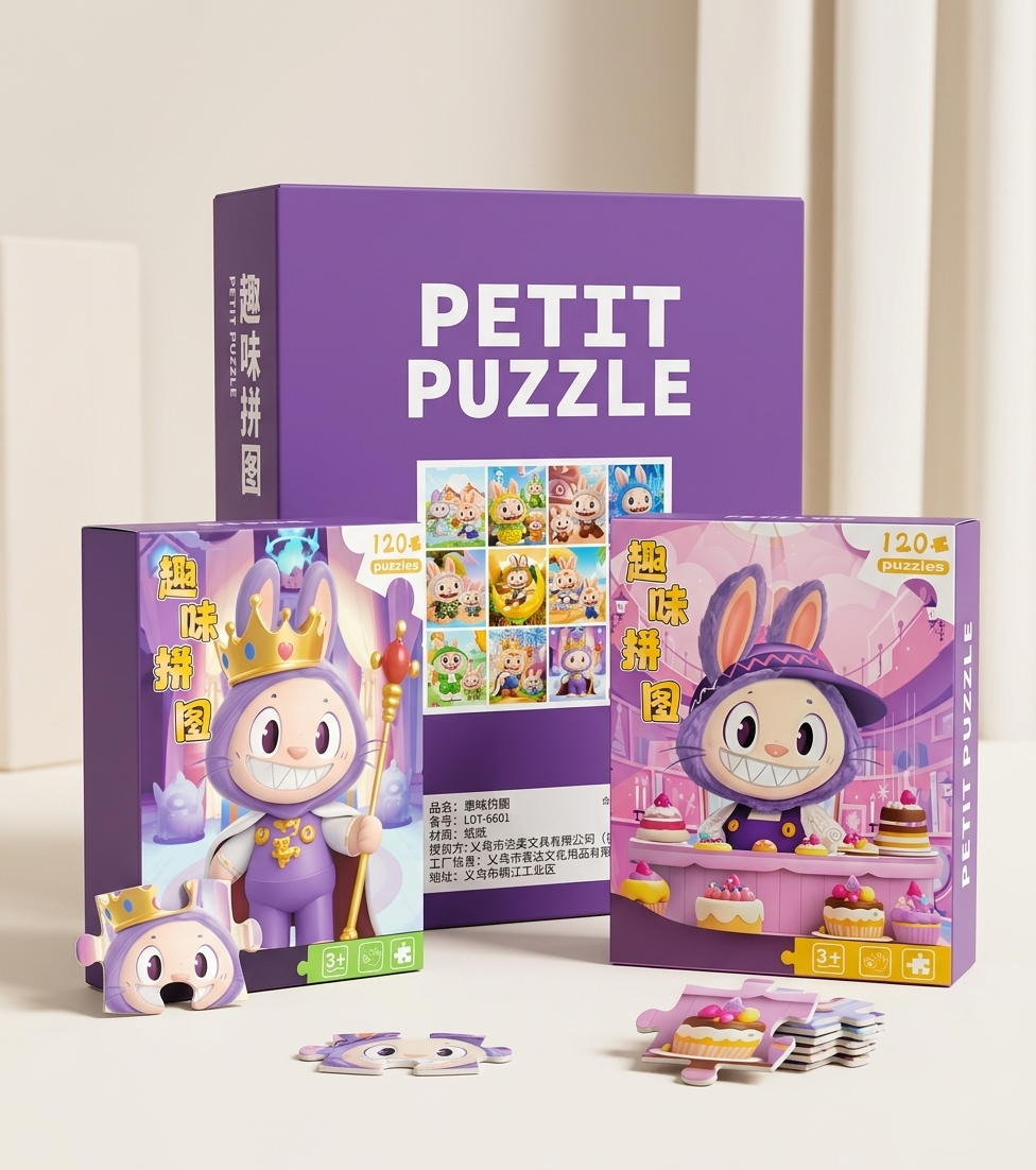 Picture of 120 Pieces Paper Puzzle - Kids Educational Toy (King Labubu)