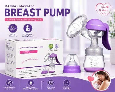 Picture of Manual Massage Breast Pump BPA-Free Breast Milk Expression Pump
