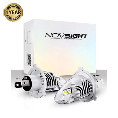 Picture of Novsight F10 LED. 1 Year Warranty. (H4 socket)(1piece)(35W/6000LM)(White Light)(High/Low Beam). For Motorcycle. Authorized Seller In Bangladesh