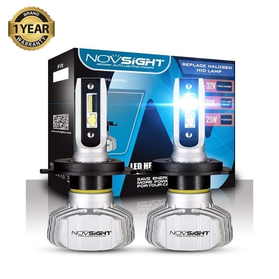 Picture of NovSight N15 LED. 1 Year Warranty. (H4 Socket)(1 pieces)(25W/ 5000LM)(White 6500K)(High/Low Beam). For Car and Motorcycle. Authorized Seller In Bangladesh