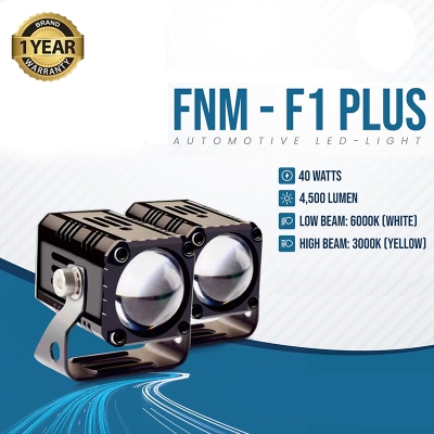 Picture of FNM F1 PLUS LED Fog Light (2 pieces). 1 Year Warranty. Brightest Light in Market. (Two Color : White and Yellow)(40W/4500LM per pair)(High/Low Beam). Authorized Seller In Bangladesh