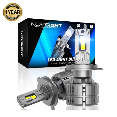 Picture of Novsight N60 ULTRA SERIES LED. 1 Year Warranty. (H4 Socket)(2pcs)(200W/ 40000LM per pair)(White 6500K)(High/Low Beam). For Car Only. Authorized Seller in Bangladesh