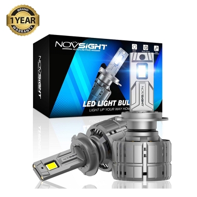 Picture of Novsight N60 ULTRA LED. 1 Year Warranty. (H7 Socket)(2pcs)(200W/ 40000LM per pair)(White 6500K) For Car Only. Authorized Seller in Bangladesh