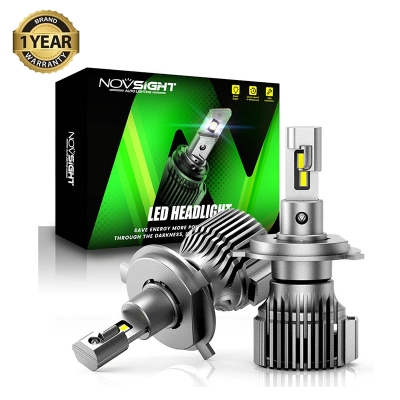 Picture of Novsight N52 LED. 1 Year Warranty. (H4 Socket)(1pc)(50W/ 10000LM)(White 6500K)(High/Low Beam). For Car & Bike. Authorized Seller in Bangladesh