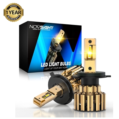 Picture of NovSight F03Y LED. 1 Year Warranty. (H4 Socket)(1piece)(35W/ 7500LM)(Yellow Light)(High/Low Beam). For Motorcycle. Authorized Seller In Bangladesh.