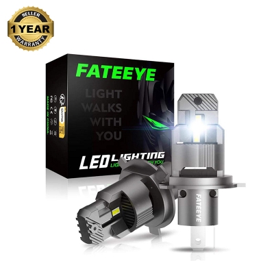 Picture of FATEEYE F3 LED. 1 Year Warranty. (H4 Socket)(1piece)(45W/ 10000LM)(White Light)(High/Low Beam). For Car & Motorcycle. Authorized Seller In Bangladesh-Silver