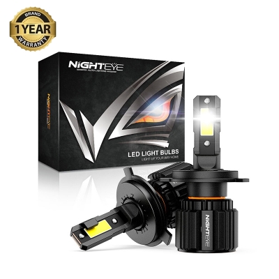 Picture of NightEye S4 LED. 1 Year Warranty. (H4 Socket)(1piece)(36W/ 6500LM)(White Light)(High/Low Beam). For Motorcycle. Authorized Seller In Bangladesh