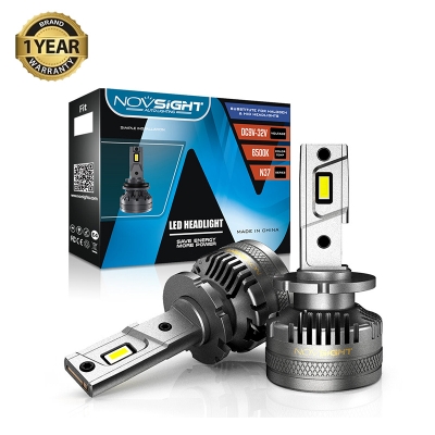 Picture of Novsight N37 PROJECTION LED. 1 Year Warranty. (D Socket)(2pieces)(120W/ 22000LM per pair)(White 6500K). For Car only. Authorized Seller In Bangladesh