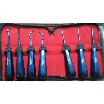 Picture of Dental Elevator Set (7pcs)-Blue