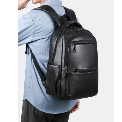 Picture of Style PU Leather Fashion Mens Backpack