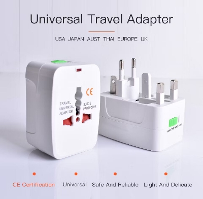 Picture of Universal USB Multi Plug Travel Adapter Power Socket international UK/US/AU/EU/CA All in 1 Travel Adapter converter - White