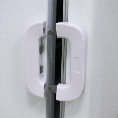 Picture of Multi-function Infant Drawer Refrigerator Sliding Door Anti-pinch Hand Furniture Locks Strap Care Products Cabinet Lock Safety Lock - Off White