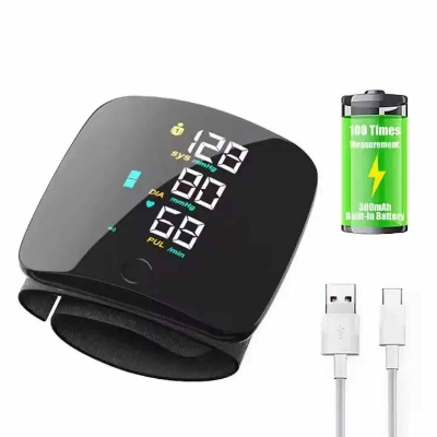 Picture of Brand New Automatic Rechargeable Digital Wrist type Blood Pressure Machine/ BP Machine - Black